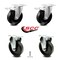 Service Caster 5 Inch Phenolic Swivel Top Plate Caster Lock Brakes 2 Rigid, 2PK SCC-TTL20S514-PHS-2-R-2 - alternate 1